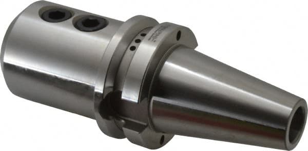 Accupro - BT40 Taper Shank 7/8" Hole End Mill Holder/Adapter - 2" Nose Diam, 3.38" Projection, M16x2.0 Drawbar, Through-Spindle & DIN Flange Coolant - Exact Industrial Supply