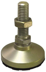 Gibraltar - 1-8 Bolt Thread, Studded Pivotal Stud Mount Leveling Pad & Mount - 15,000 Max Lb Capacity, 4" Base Diam - A1 Tooling