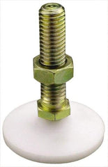 Gibraltar - 1-8 Bolt Thread, Studded Pivotal Stud Mount Leveling Pad & Mount - 2,400 Max Lb Capacity, 4" Base Diam - A1 Tooling