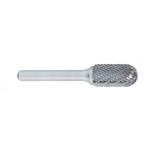 ‎SC-14 -5mm × 16mm LOC × 6mm Shank × 50mm OAL Cylindrical Ball Nose Carbide Medium Tough Cut Burr - A1 Tooling