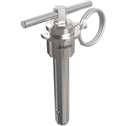 6 mm Pin Diameter, 100 mm Grip Length, Double Acting T-Handle Kwik-Lok Pin, Stainless Steel