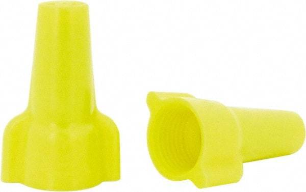 Ideal - 2, 18 to 3, 12 AWG, 600 Volt, Flame Retardant, Wing Twist on Wire Connector - Yellow, 221°F - A1 Tooling