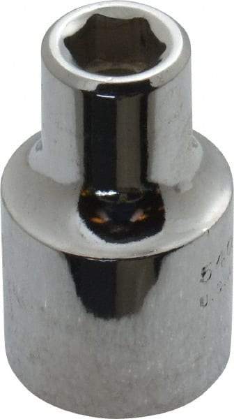 Proto - 1/2" Drive, Standard Hand Socket - 6 Points, 1-1/2" OAL, Alloy Steel, Chrome Finish - A1 Tooling