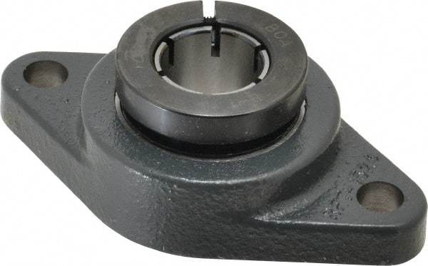 Browning - 1" ID, 4-7/8" OAL x 2-3/4" OAH 2-Bolt Flange - 1,651 Lb Static Cap, 2,801 Lb Dyn Cap, 3-57/64" Btw Mnt Hole Ctrs, Cast Iron - A1 Tooling