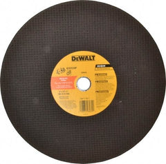 DeWALT - 14" Aluminum Oxide/Silicon Carbide Blend Cutoff Wheel - 1/8" Thick, 1" Arbor, 5,500 Max RPM, Use with Circular Saws - A1 Tooling