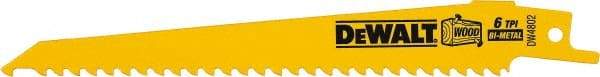 DeWALT - Bi-Metal Reciprocating Saw Blade - Tapered Profile, 6 TPI, Toothed Edge - A1 Tooling