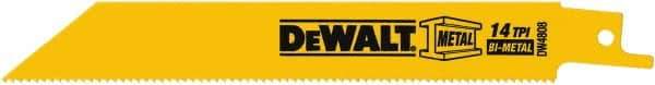 DeWALT - Bi-Metal Reciprocating Saw Blade - Straight Profile, 14 TPI, Toothed Edge - A1 Tooling