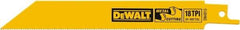 DeWALT - Bi-Metal Reciprocating Saw Blade - Straight Profile, 18 TPI, Toothed Edge - A1 Tooling