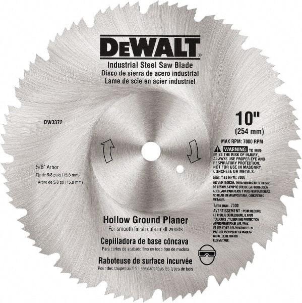 DeWALT - 10" Diam, 80 Tooth Wet & Dry Cut Saw Blade - Steel, Standard Round Arbor - A1 Tooling