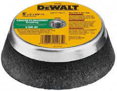 DeWALT - 6" Diam x 2" Thick, R Hardness, 16 Grit Surface Grinding Wheel - Aluminum Oxide/Silicon Carbide Blend, Type 11, Very Coarse Grade, 6,000 Max RPM - A1 Tooling