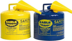 Eagle - 5 Gal Galvanized Steel Type I Safety Can - 13-1/2" High x 12-1/2" Diam, Blue - A1 Tooling