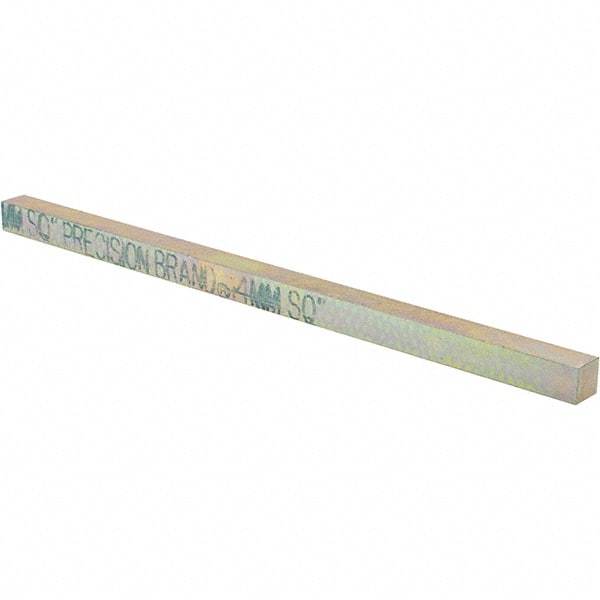 Precision Brand - 12" Long, Zinc Yellow Dichromate Key Stock - Oversized Key Stock - A1 Tooling