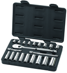 21 Piece - 3/8" Drive - 6 & 12 Point - Socket & Ratchet Set SAE - A1 Tooling