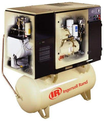 Ingersoll-Rand - 10 hp, 80 Gal Stationary Electric Rotary Screw Air Compressor - Three Phase, 150 Max psi, 34 CFM, 460 Volt - A1 Tooling