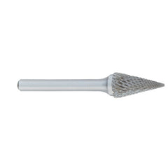 ‎SM-2 -6mm × 19mm LOC × 6mm Shank × 50mm OAL Pointed Cone Carbide Medium Tough Cut Burr - A1 Tooling