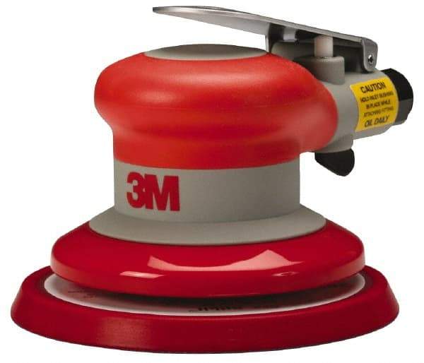 3M - 12,000 OPM, 17 CFM Air Consumption, 90 psi Air Pressure, Palm Air Orbital Sander - Round Pad, 3/8" Inlet - A1 Tooling