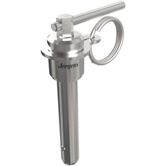 8 mm Pin Diameter, 100 mm Grip Length, Double Acting L-Handle Kwik-Lok Pin, Stainless Steel