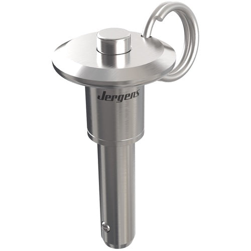 ‎3/8″ Pin Diameter, 1-1/2″ Grip Length, Heavy Duty Button Handle Kwik-Lok Pin, Stainless Steel