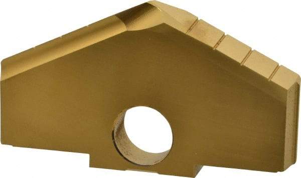 Allied Machine and Engineering - 3-7/16" Diam x 1/2" Thick, Seat Code F, 130° Included Angle Spade Drill Insert - TiN Coated, High Speed Steel, Series F - A1 Tooling