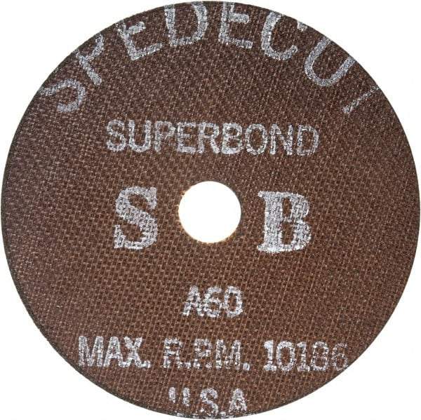 Cratex - 6" 60 Grit Aluminum Oxide Cutoff Wheel - 0.04" Thick, 7/8" Arbor, 10,186 Max RPM, Use with Angle Grinders - A1 Tooling