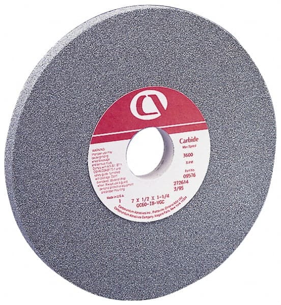 Grier Abrasives - 8" Diam x 1-1/4" Hole x 1/4" Thick, J Hardness, 80 Grit Surface Grinding Wheel - A1 Tooling