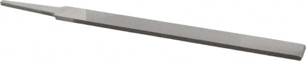 Nicholson - 6" Long, Smooth Cut, Flat American-Pattern File - Double Cut, 5/32" Overall Thickness, Tang - A1 Tooling