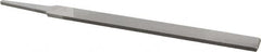 Nicholson - 6" Long, Smooth Cut, Flat American-Pattern File - Double Cut, 5/32" Overall Thickness, Tang - A1 Tooling