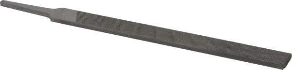 Nicholson - 8" Long, Second Cut, Flat American-Pattern File - Double Cut, 13/64" Overall Thickness, Tang - A1 Tooling