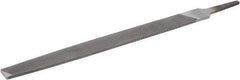 Nicholson - 10" Long, Smooth Cut, Flat American-Pattern File - Double Cut, 1/4" Overall Thickness, Tang - A1 Tooling