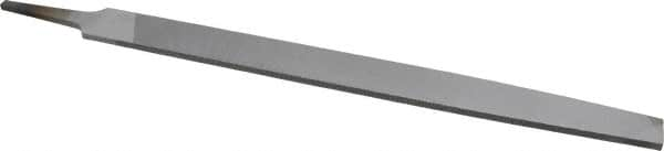 Nicholson - 12" Long, Smooth Cut, Flat American-Pattern File - Double Cut, 9/32" Overall Thickness, Tang - A1 Tooling