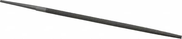 Nicholson - 8" Long, Smooth Cut, Round American-Pattern File - Single Cut, Tang - A1 Tooling