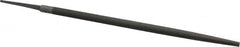 Nicholson - 12" Long, Second Cut, Round American-Pattern File - Single Cut, Tang - A1 Tooling