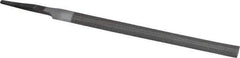 Nicholson - 6" Long, Second Cut, Half Round American-Pattern File - Single, Double Cut, 11/64" Overall Thickness, Tang - A1 Tooling