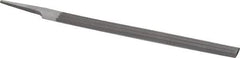 Nicholson - 8" Long, Second Cut, Half Round American-Pattern File - Double Cut, 7/32" Overall Thickness, Tang - A1 Tooling