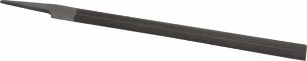 Nicholson - 12" Long, Smooth Cut, Half Round American-Pattern File - Single, Double Cut, 0.3438" Overall Thickness, Tang - A1 Tooling