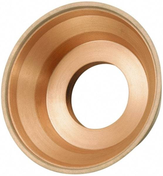 3M - 4" Diam, 1-1/4" Hole Size, 1-1/4" Overall Thickness, 320 Grit, Type 11 Tool & Cutter Grinding Wheel - Extra Fine Grade, Diamond, Resinoid Bond - A1 Tooling