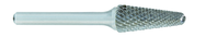 SL-2 -- 5/16 x 7/8 LOC x 1/4 Shank x 2 OAL 14 Degree Included Angle Carbide Medium Tough Cut Burr - A1 Tooling