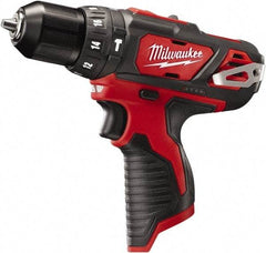 Milwaukee Tool - 12 Volt 3/8" Keyless Chuck Cordless Hammer Drill - 0 to 22,500 BPM, 0 to 400 & 0 to 1,500 RPM, Reversible - A1 Tooling