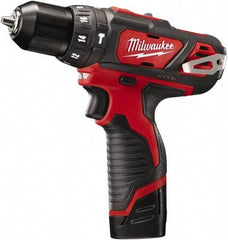 Milwaukee Tool - 12 Volt 3/8" Keyless Chuck Cordless Hammer Drill - 0 to 22,500 BPM, 0 to 400 & 0 to 1,500 RPM, Reversible - A1 Tooling