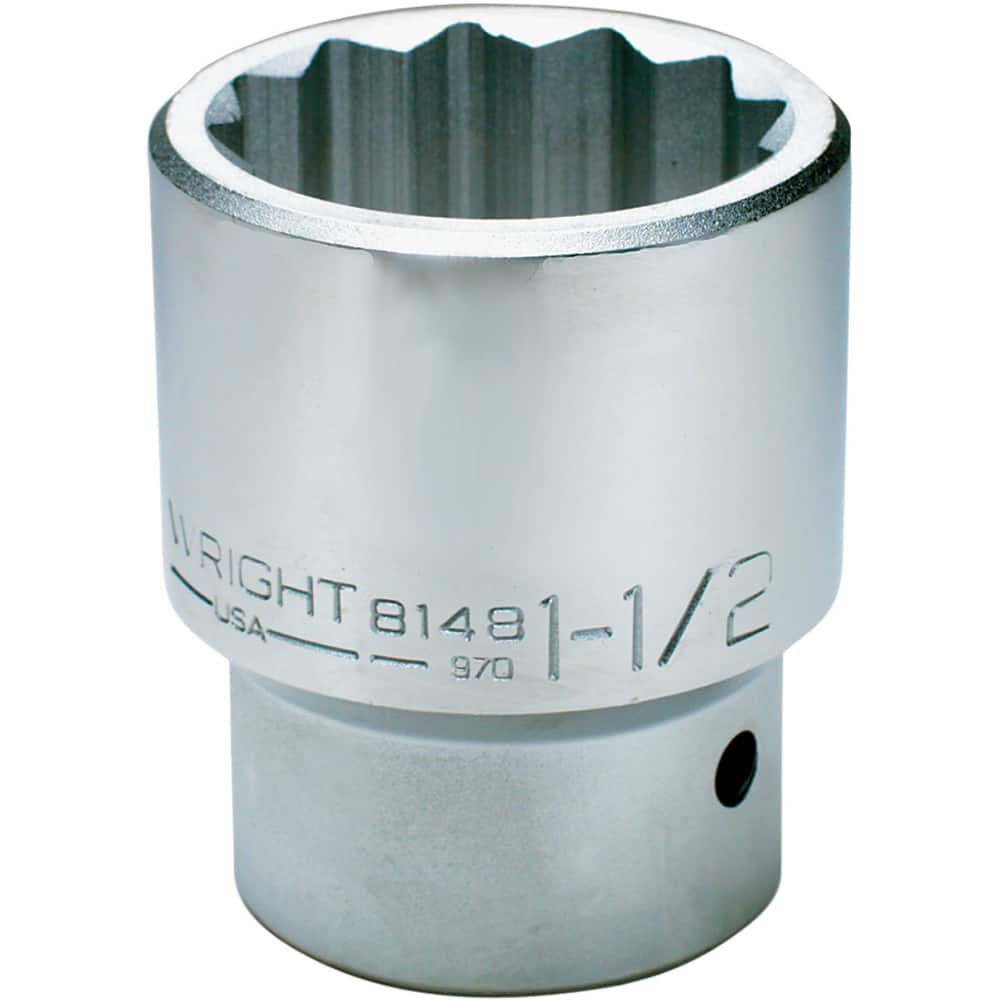 Wright Tool & Forge - Hand Sockets; Drive Size (Inch): 1 ; Size (Inch): 1-7/16 ; Type: Standard ; Tool Type: Hand Socket ; Number of Points: 12 ; Finish/Coating: Full Polish Chrome - Exact Industrial Supply