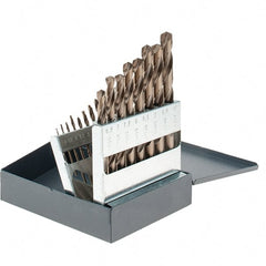 Chicago-Latrobe - 1 to 10mm, 135° Point, Gold Finish, Cobalt Jobber Length Drill Bit Set - A1 Tooling