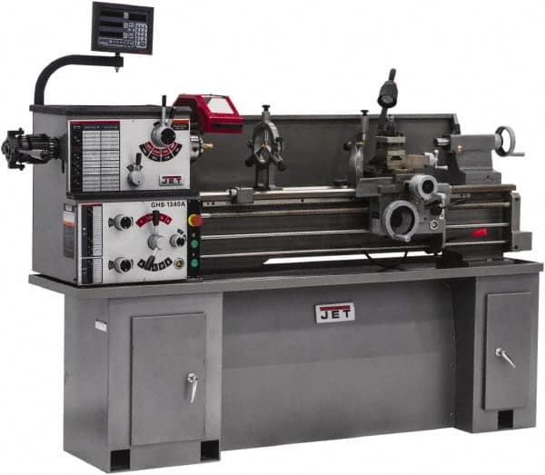 Jet - 13" Swing, 40" Between Centers, 230 Volt, Single Phase Bench Lathe - 5MT Taper, 2 hp, 70 to 2,000 RPM, 1-1/2" Bore Diam, 32" Deep x 47" High x 71" Long - A1 Tooling