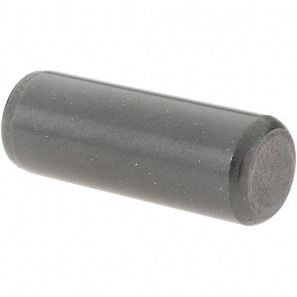 Value Collection - 3/8" Diam x 1" Pin Length Grade 8 Alloy Steel Standard Dowel Pin - Bright Finish, C 47-58 & C 60 (Surface) Hardness, 16,550 Lb (Single Shear), 33,100 Lb (Double Shear) Breaking Strength, 1 Beveled & 1 Rounded End - A1 Tooling