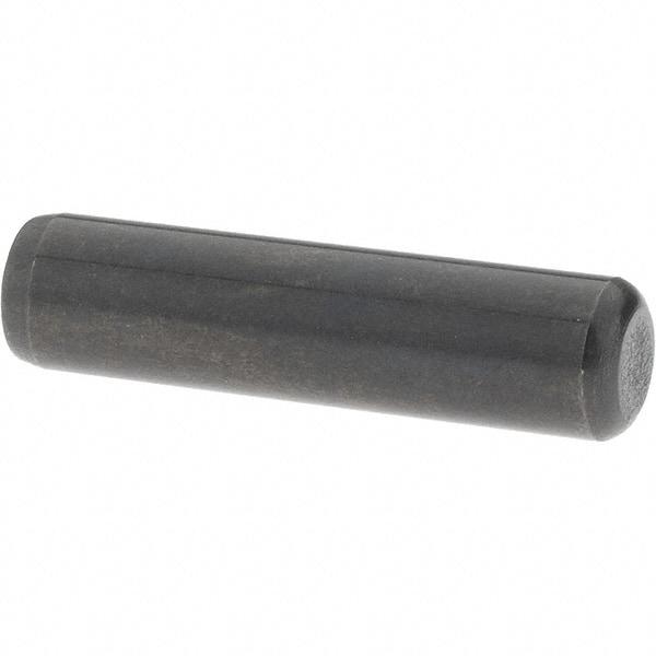 Value Collection - 1/4" Diam x 1" Pin Length Grade 8 Alloy Steel Standard Dowel Pin - Bright Finish, C 47-58 & C 60 (Surface) Hardness, 14,720 Lb (Double Shear), 7,360 Lb (Single Shear) Breaking Strength, 1 Beveled & 1 Rounded End - A1 Tooling