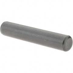 Value Collection - 3/8" Diam x 2" Pin Length Grade 8 Alloy Steel Standard Dowel Pin - Bright Finish, C 47-58 & C 60 (Surface) Hardness, 16,550 Lb (Single Shear), 33,100 Lb (Double Shear) Breaking Strength, 1 Beveled & 1 Rounded End - A1 Tooling