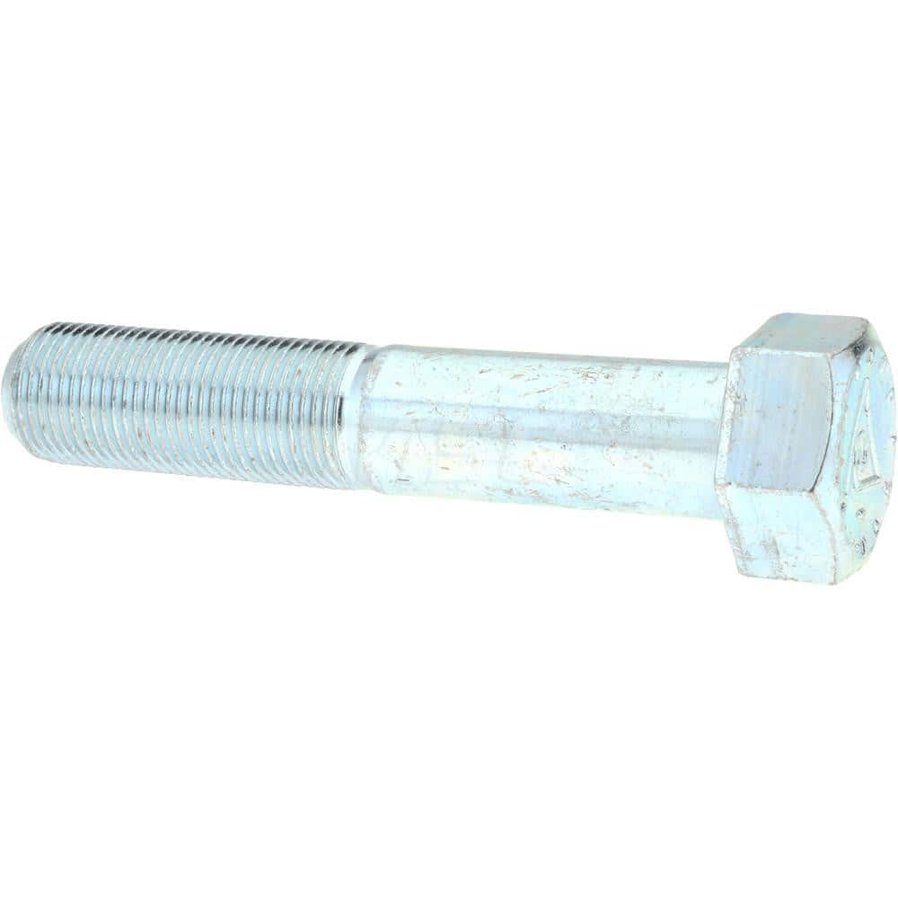 Hex Head Cap Screw: 7/8-14 x 4-1/2″, Grade 9 Alloy Steel, Zinc-Plated Clear Chromate