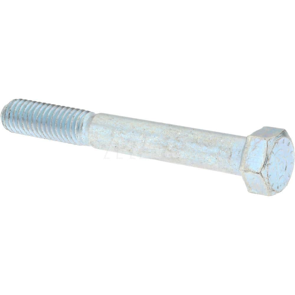 Hex Head Cap Screw: 3/8-16 x 4-1/2″, Grade 9 Alloy Steel, Zinc-Plated Clear Chromate