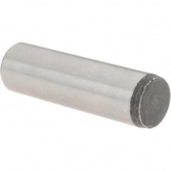 Value Collection - 7/16" Diam x 1-1/2" Pin Length Grade 8 Alloy Steel Standard Dowel Pin - C 50-58 Hardness, 39,100 Lb Breaking Strength, 1 Beveled & 1 Rounded End - A1 Tooling