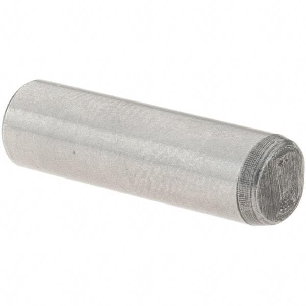 Value Collection - 1/4" Diam x 7/8" Pin Length Grade 8 Alloy Steel Standard Dowel Pin - C 50-58 Hardness, 12,800 Lb Breaking Strength, 1 Beveled & 1 Rounded End - A1 Tooling