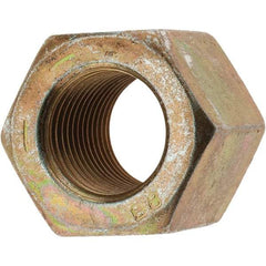 Value Collection - 9/16-18 UNF Steel Right Hand High Hex Nut - 7/8" Across Flats, 49/64" High, Zinc-Plated Finish - A1 Tooling